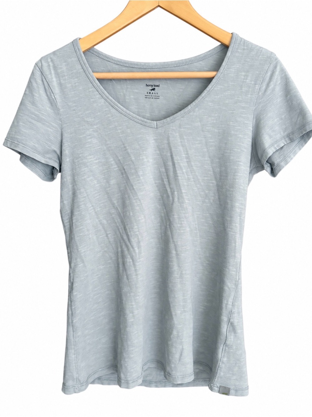 Horny Toad Women's V-Neck Tee in Pale Blue